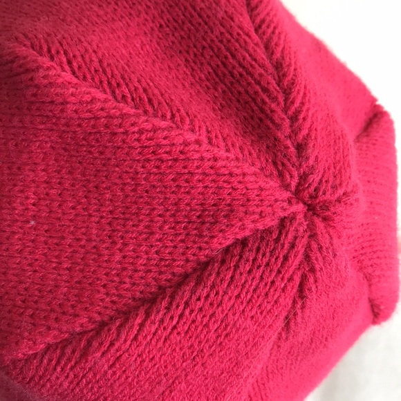 The North Face beanie pink knit hat One size cute Barbie pink! - Picture 6 of 8